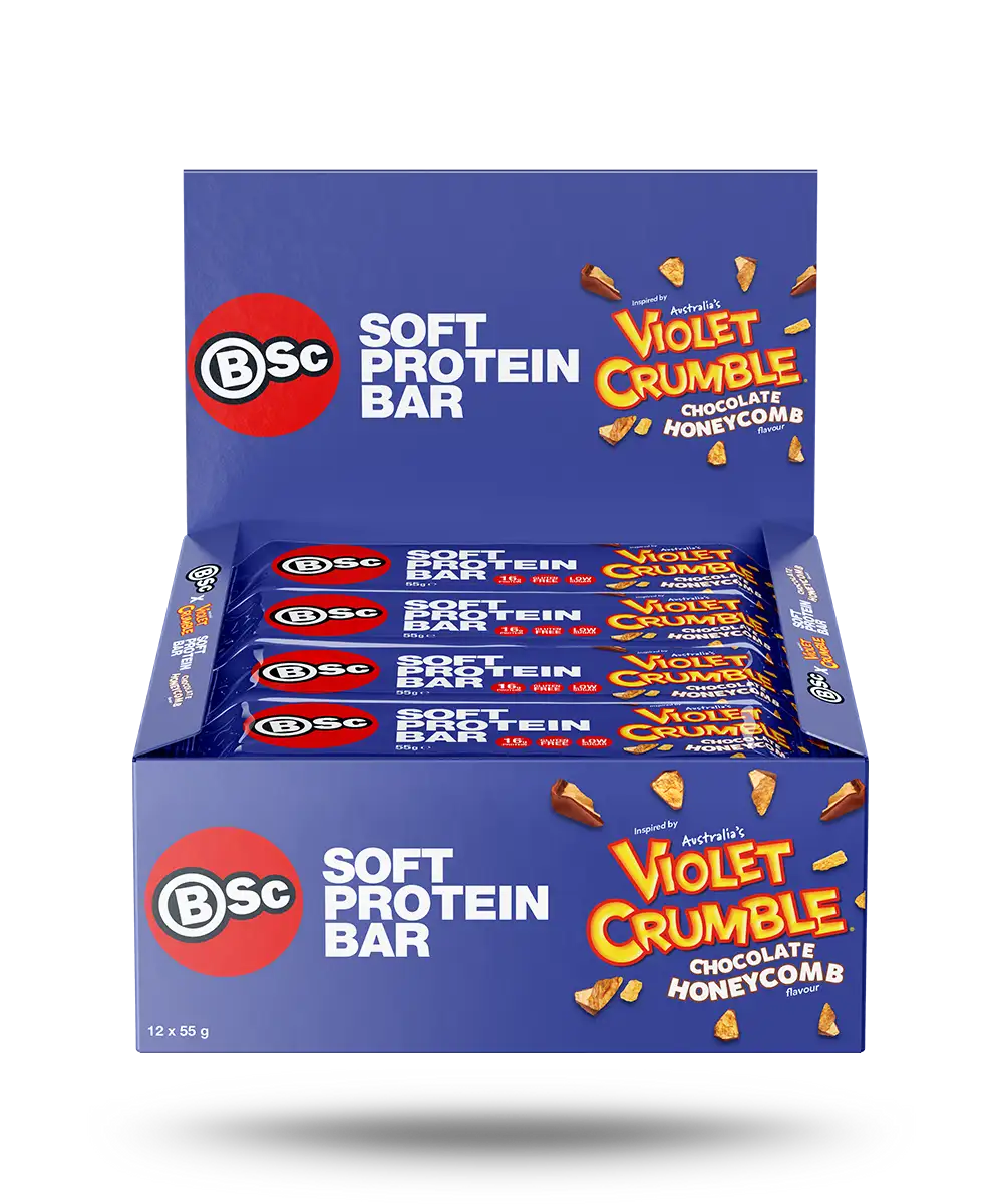 BSC Soft Protein Bar Violet Crumble Chocolate Honeycomb